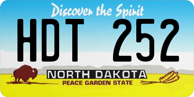 ND license plate HDT252