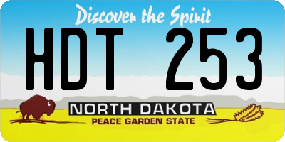 ND license plate HDT253