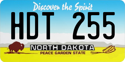 ND license plate HDT255