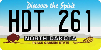 ND license plate HDT261