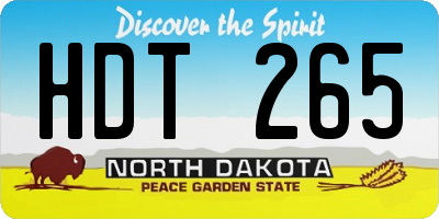 ND license plate HDT265