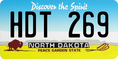 ND license plate HDT269