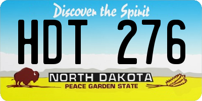 ND license plate HDT276