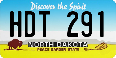 ND license plate HDT291