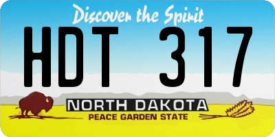 ND license plate HDT317