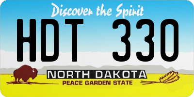 ND license plate HDT330