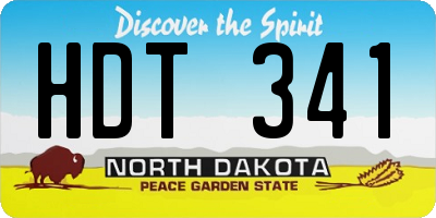 ND license plate HDT341