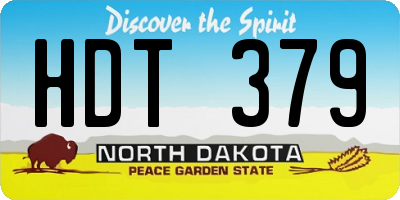 ND license plate HDT379