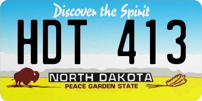ND license plate HDT413