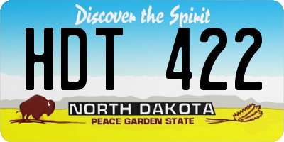 ND license plate HDT422