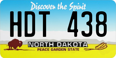 ND license plate HDT438