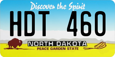 ND license plate HDT460