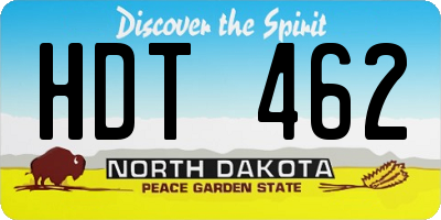 ND license plate HDT462