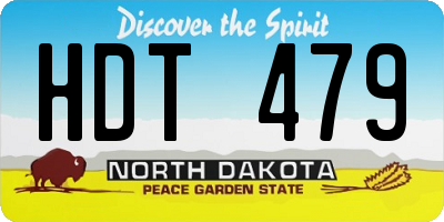 ND license plate HDT479