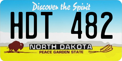 ND license plate HDT482