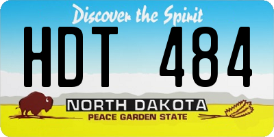 ND license plate HDT484
