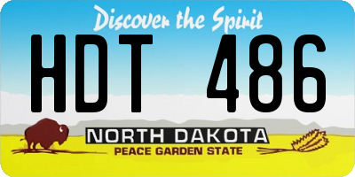 ND license plate HDT486