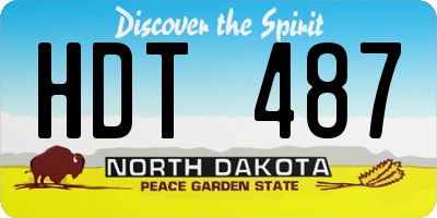 ND license plate HDT487