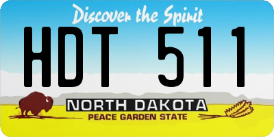ND license plate HDT511
