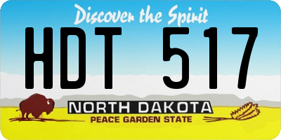 ND license plate HDT517