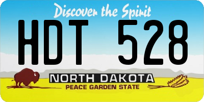 ND license plate HDT528