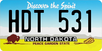 ND license plate HDT531