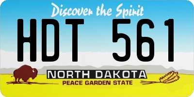 ND license plate HDT561