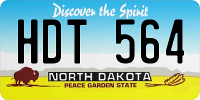 ND license plate HDT564