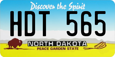 ND license plate HDT565