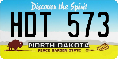 ND license plate HDT573