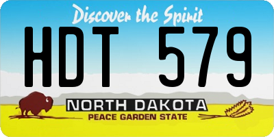 ND license plate HDT579