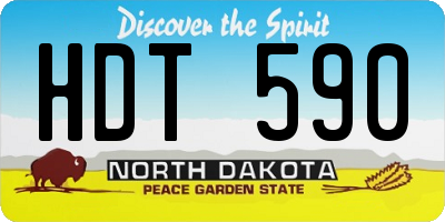 ND license plate HDT590