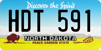 ND license plate HDT591