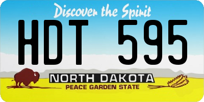 ND license plate HDT595