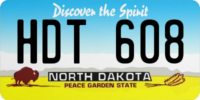 ND license plate HDT608
