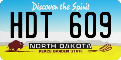 ND license plate HDT609