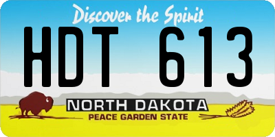 ND license plate HDT613