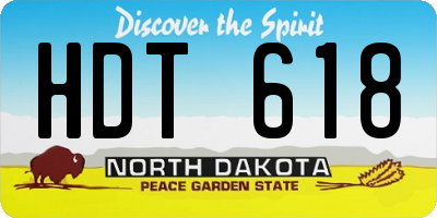 ND license plate HDT618