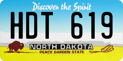 ND license plate HDT619