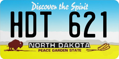 ND license plate HDT621