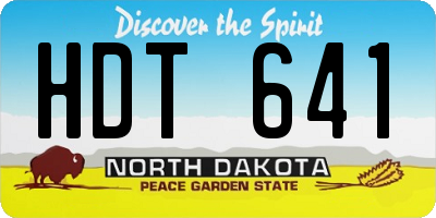 ND license plate HDT641