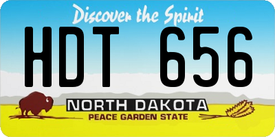 ND license plate HDT656