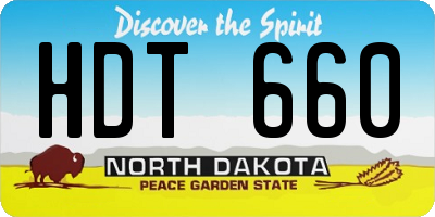 ND license plate HDT660