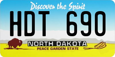 ND license plate HDT690