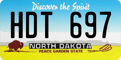 ND license plate HDT697