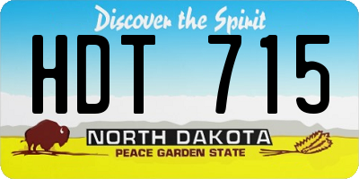 ND license plate HDT715