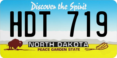 ND license plate HDT719