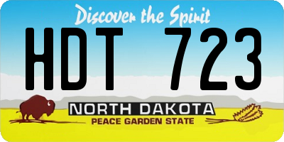 ND license plate HDT723