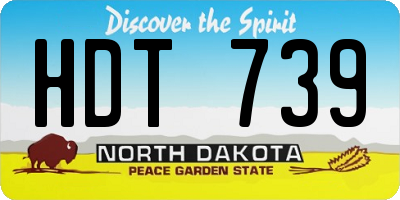 ND license plate HDT739