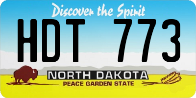 ND license plate HDT773